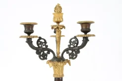 Clearance Pamono Antique Danish Empire Candelabra in Gilded Metal and Bronze, 1800s, Set of 2