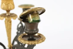 Clearance Pamono Antique Danish Empire Candelabra in Gilded Metal and Bronze, 1800s, Set of 2