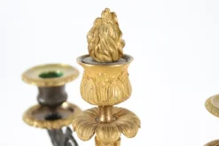 Clearance Pamono Antique Danish Empire Candelabra in Gilded Metal and Bronze, 1800s, Set of 2