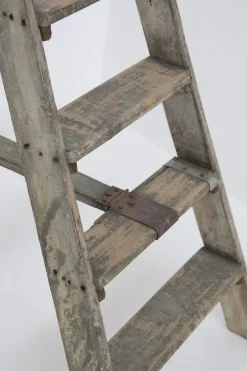 Pamono Antique Decorative Grey Wooden Ladder, 1920s><noscript><img width=