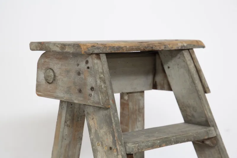 Pamono Antique Decorative Grey Wooden Ladder, 1920s> Architectural Elements