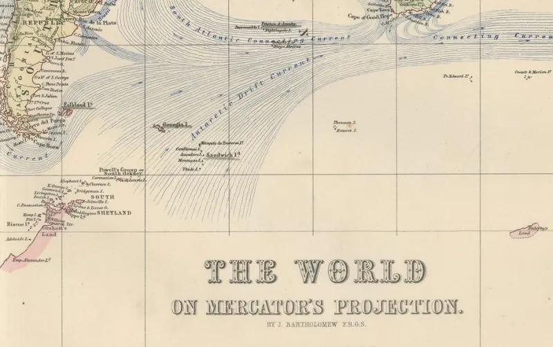 Pamono Antique Decorative World Map, 1884> Wall Decor