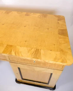 Hot Pamono Antique Desk in Birch and Intarsia, 1840s