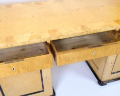 Hot Pamono Antique Desk in Birch and Intarsia, 1840s