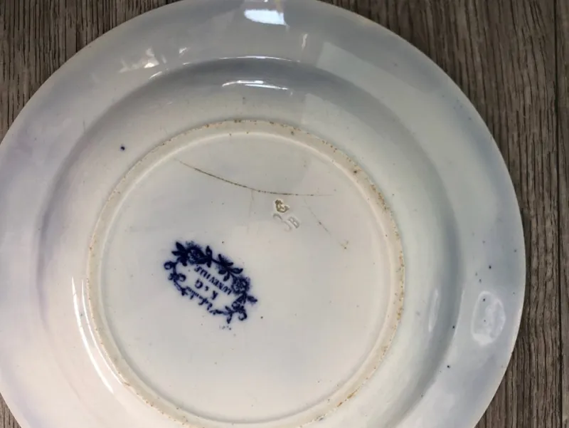 Pamono Antique Dishes, 1800s, Set of 21> Dinner Plates & Bowls
