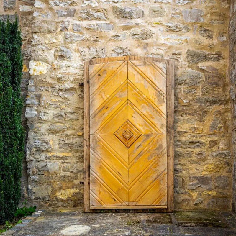 Pamono Antique Door with Chevron Design> Architectural Elements