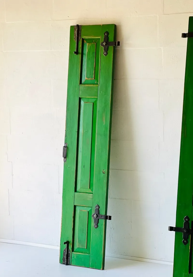 Pamono Antique Doors in Green, Set of 2> Room Dividers & Screens
