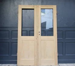 Pamono Antique Double Door in Pine, 1890s> Architectural Elements