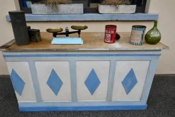 Pamono Antique Double-Sided Wooden Trading Counter, France, 1940s> Sideboards & Buffets