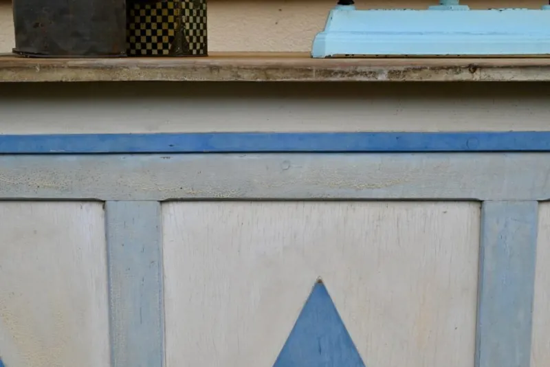 Pamono Antique Double-Sided Wooden Trading Counter, France, 1940s> Sideboards & Buffets
