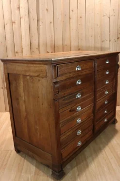New Pamono Antique 14-Drawer Trade Cabinet, 1900