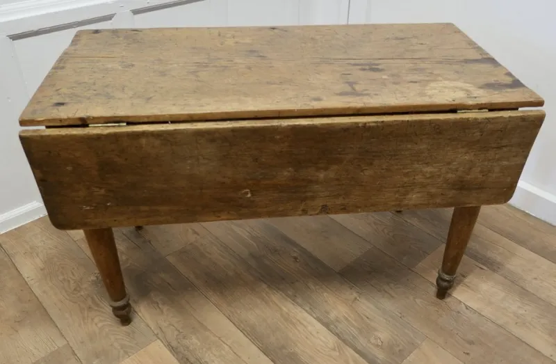 Pamono Antique Drop Leaf Cottage Dining Table in Pine> Dining Tables & Sets