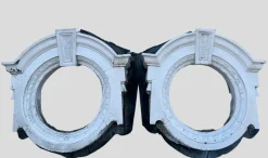 Pamono Antique Dutch Architectural Bulls Eyes in Painted Zinc, Set of 2> Architectural Elements