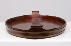 Pamono Antique Dutch Mahogany Serving Tray, 1880s> Trays