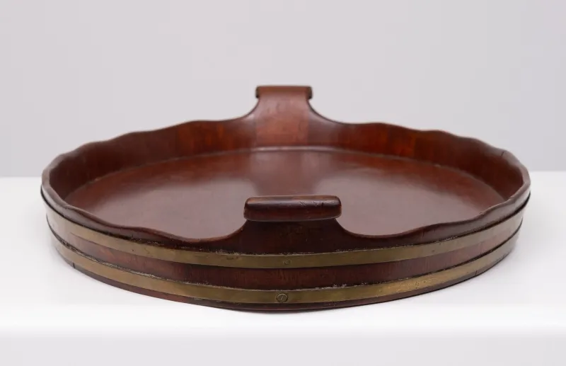 Pamono Antique Dutch Mahogany Serving Tray, 1880s> Trays