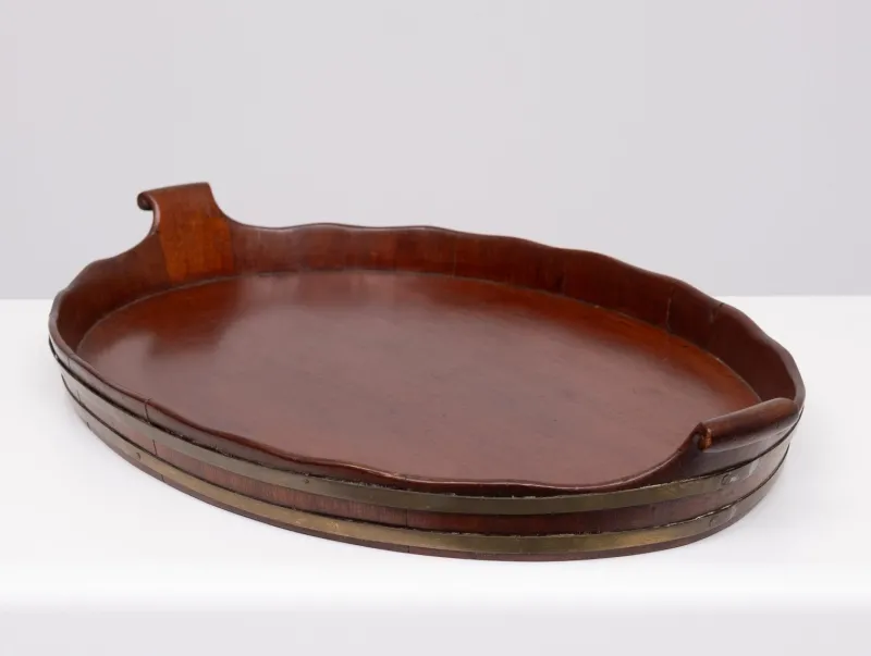 Pamono Antique Dutch Mahogany Serving Tray, 1880s> Trays