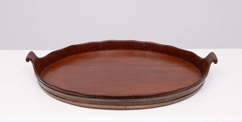 Pamono Antique Dutch Mahogany Serving Tray, 1880s> Trays