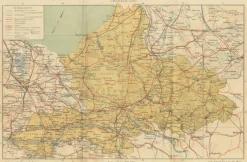 Hot Pamono Antique Dutch Map of Gelderland, 1914