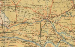 Hot Pamono Antique Dutch Map of Gelderland, 1914