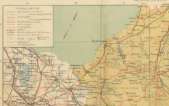 Hot Pamono Antique Dutch Map of Gelderland, 1914