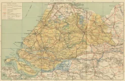 Discount Pamono Antique Dutch Map of South Holland and Utrecht, 1914