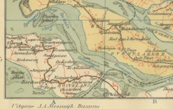Discount Pamono Antique Dutch Map of South Holland and Utrecht, 1914