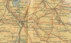 Discount Pamono Antique Dutch Map of South Holland and Utrecht, 1914
