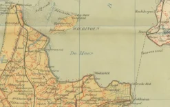 Pamono Antique Dutch Map Province of North Holland from Schleswig Atlas, 1914, 1890s><noscript><img width=