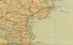 Pamono Antique Dutch Map Province of North Holland from Schleswig Atlas, 1914, 1890s><noscript><img width=