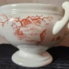 Pamono Antique Dutch Marines Series Tureen in Red Ironstone by Petrus Regout, 1890s> Bowls