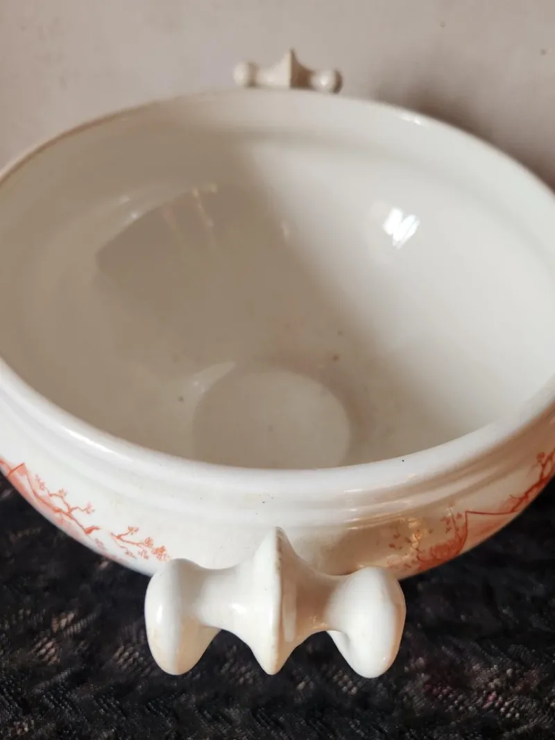 Pamono Antique Dutch Marines Series Tureen in Red Ironstone by Petrus Regout, 1890s> Bowls