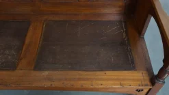 Best Pamono Antique Early 20th Century Wooden Bench with High Back