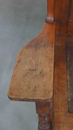Best Pamono Antique Early 20th Century Wooden Bench with High Back