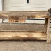 Pamono Antique Early 20th Century Carpenters Workbench in Beech, 1940s> Worktables & Workbenches