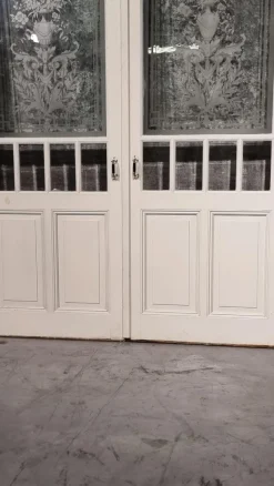 Pamono Antique Edged Interior Sliding Double Doors, 1890s, Set of 7><noscript><img width=