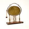Discount Pamono Antique Edwardian Brass and Oak Dinner Gong, 1900s