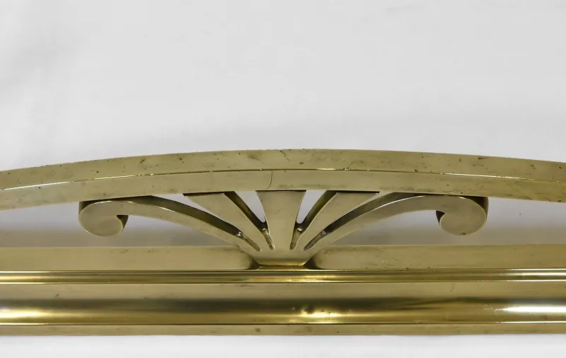 Pamono Antique Edwardian Brass Fireplace Fender, 1900s> Fireplaces And Mantels