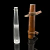 Pamono Antique Edwardian English Glass Explorers Saddle Flask and Leather Case, 1910s, Set of 2> Bottles, Carafes & Jugs