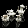 Pamono Antique Edwardian English Silver Plate Tea Service, 1910s, Set of 4> Coffee & Tea Service