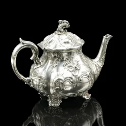 Pamono Antique Edwardian English Silver Plate Tea Service, 1910s, Set of 4><noscript><img width=