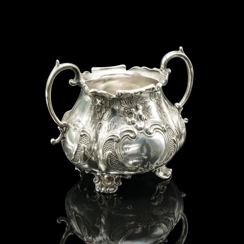 Pamono Antique Edwardian English Silver Plate Tea Service, 1910s, Set of 4> Coffee & Tea Service