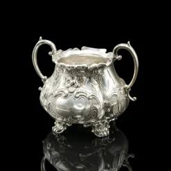 Pamono Antique Edwardian English Silver Plate Tea Service, 1910s, Set of 4><noscript><img width=