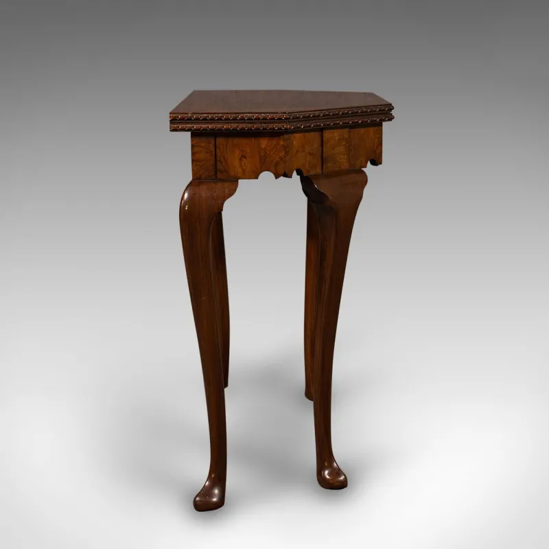 Pamono Antique Edwardian Fold Over Game Table in Walnut, England> Game Tables
