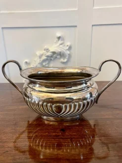 Pamono Antique Edwardian Quality Silver Plated Tea Set, 1900s, Set of 3><noscript><img width=