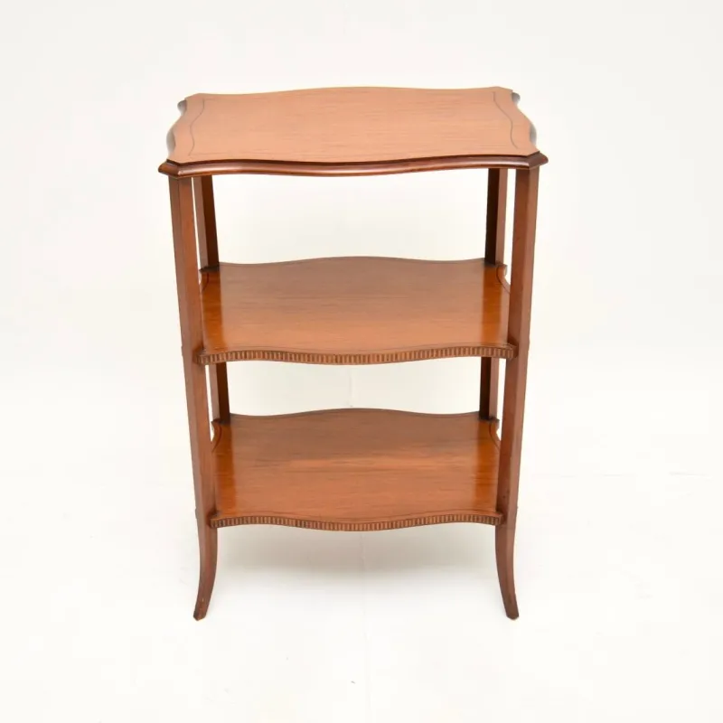 New Pamono Antique Edwardian Satinwood Étagère, 1900s