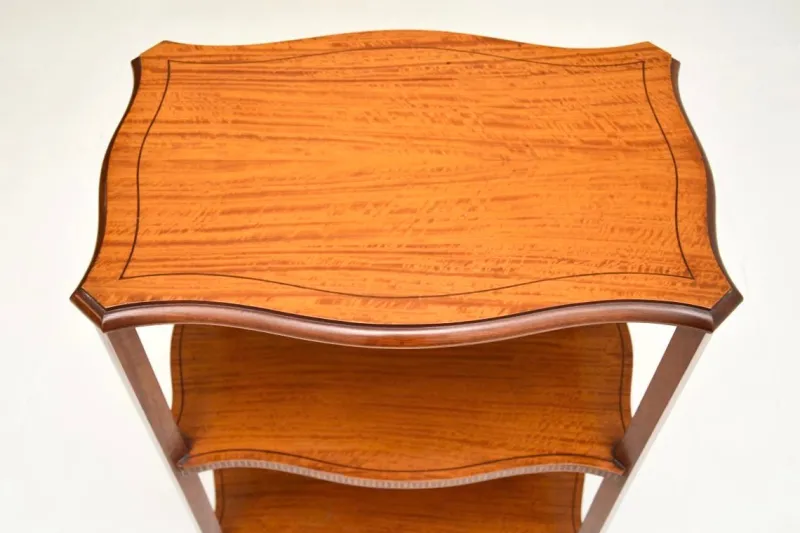 New Pamono Antique Edwardian Satinwood Étagère, 1900s