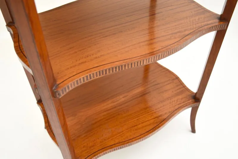 New Pamono Antique Edwardian Satinwood Étagère, 1900s