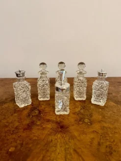Pamono Antique Edwardian Silver Plated Cruet Set, 1900, Set of 7><noscript><img width=