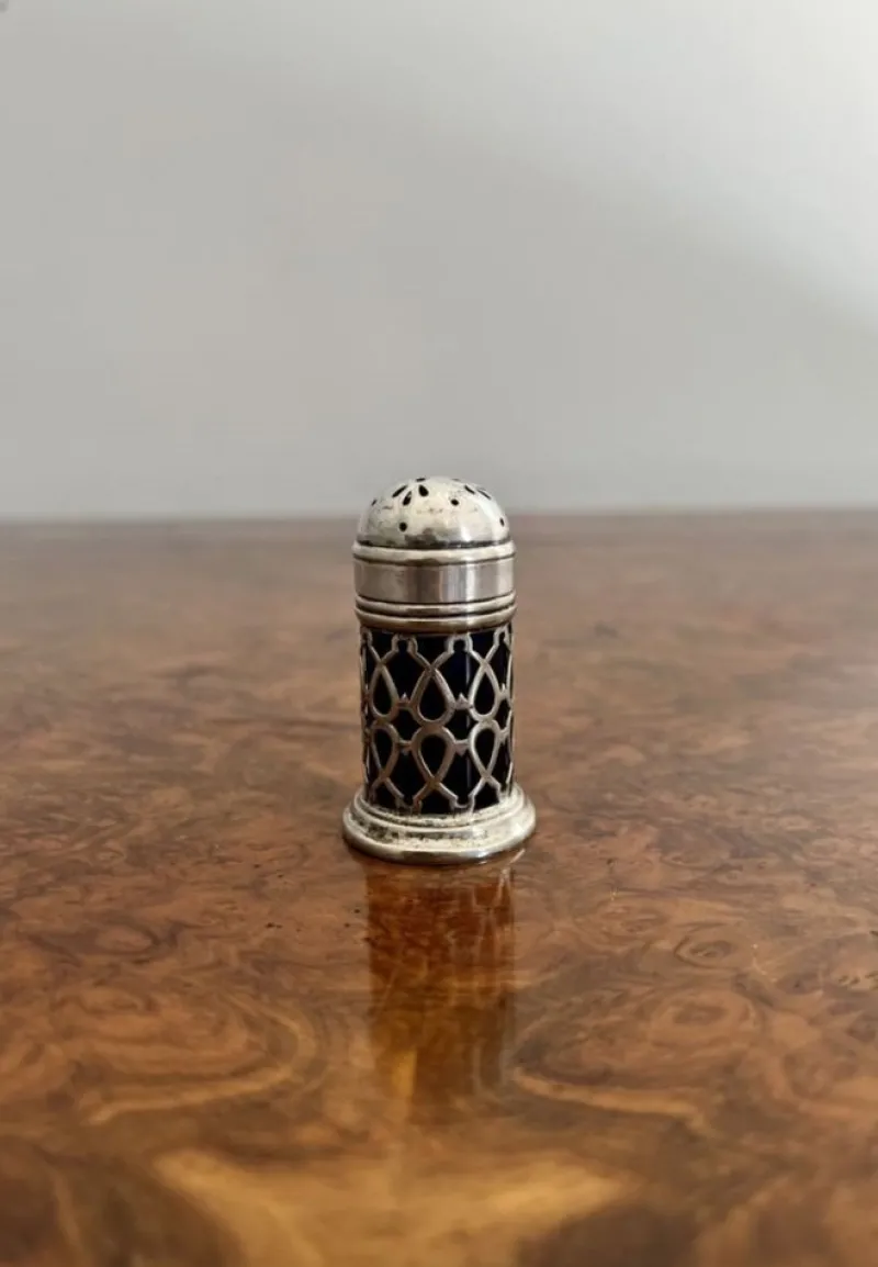Pamono Antique Edwardian Table Shakers, 1900, Set of 2> Salt & Pepper Shakers