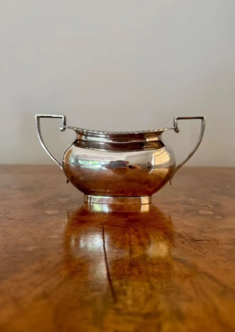 New Pamono Antique Edwardian Tea Service from Walker and Hall, 1900s, Set of 4